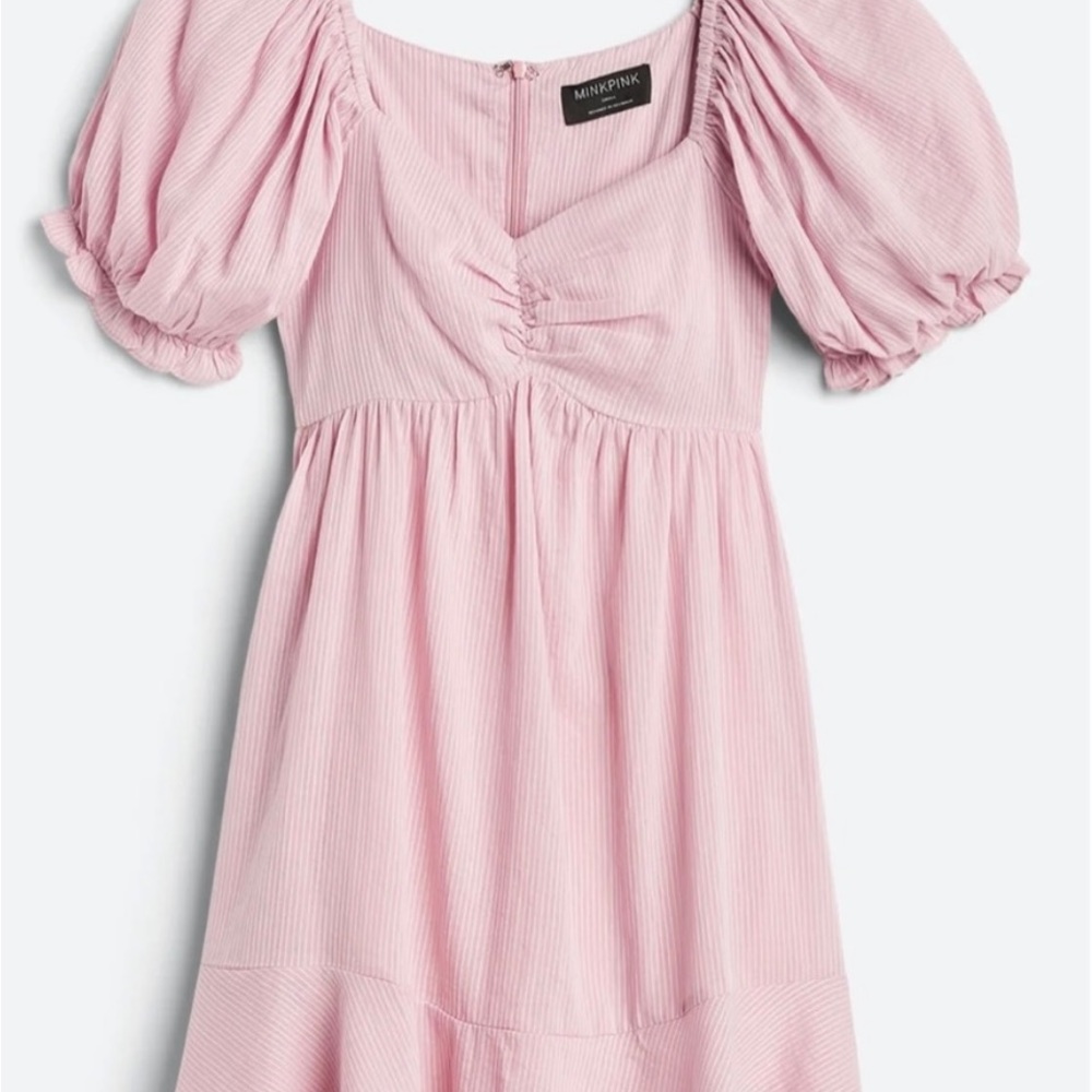 MINKPINK Striped Pink Dress